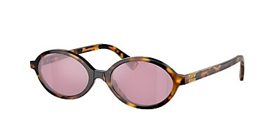 Miu Miu MU 04ZS 50 Bordeaux & Honey Havana Sunglasses | Sunglass 