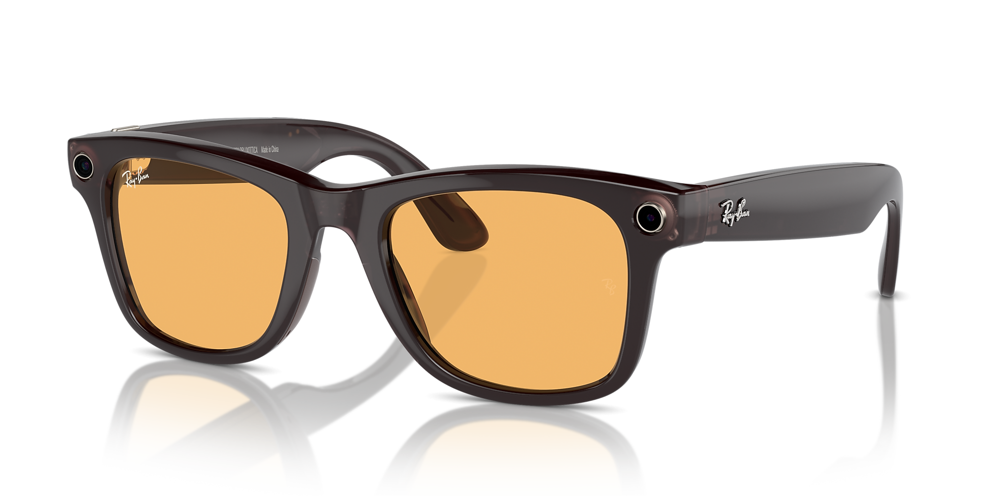 RayBan RW4006 RayBan Meta Wayfarer 53 Amber & Rebel Black