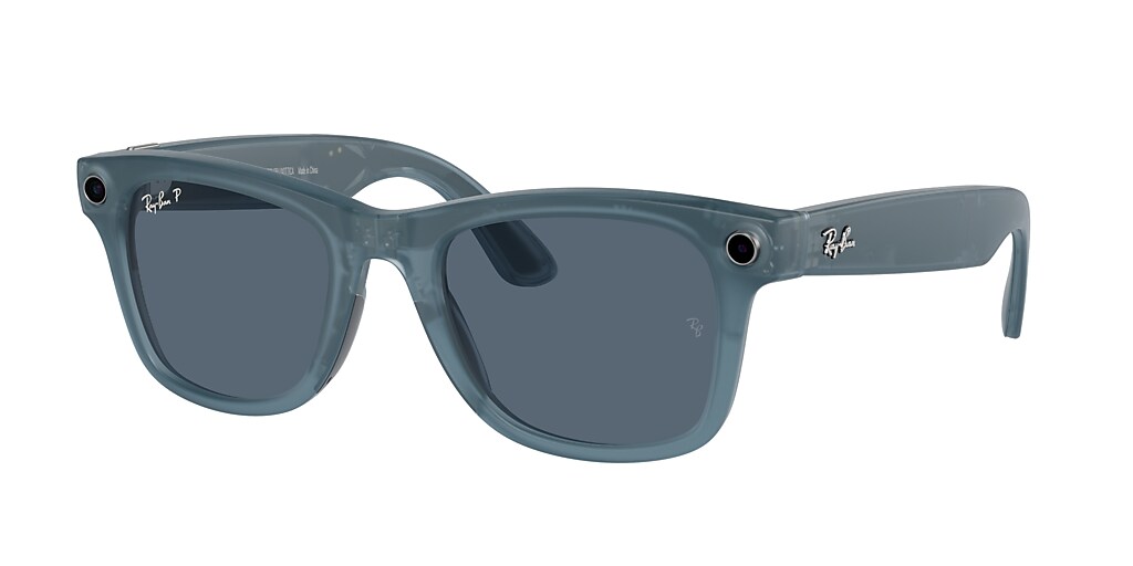 Ray-Ban RW4006 Ray-Ban | Meta Wayfarer 53 Dusty Blue & Jeans Polarised ...