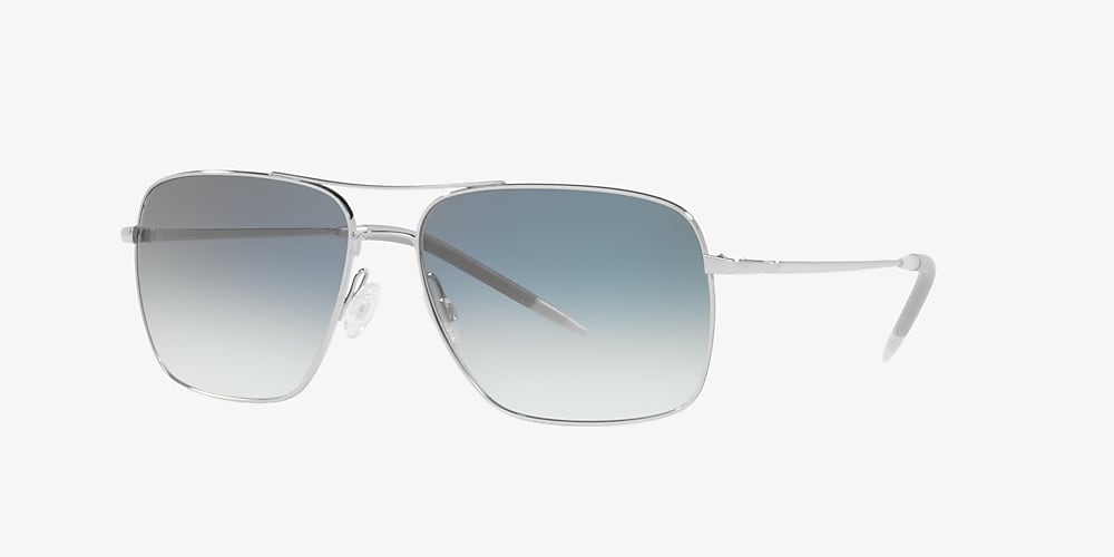 Oliver Peoples OV1150S Clifton 58 Clear Gradient Blue Photocromic & Silver  Sunglasses | Sunglass Hut Australia