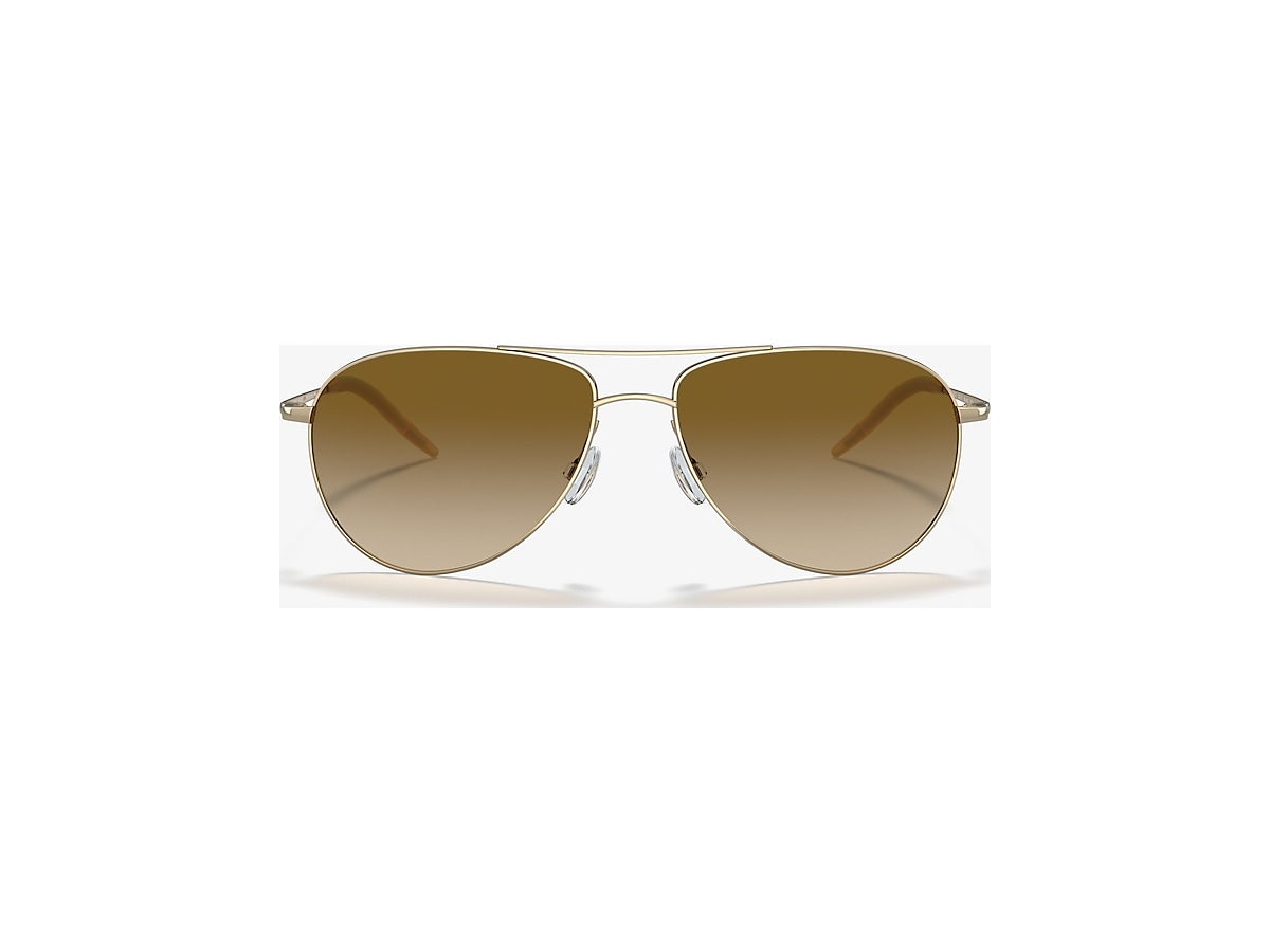 Oliver Peoples OV1002S Benedict 59 Clear Gradient Brown & Gold Sunglasses |  Sunglass Hut Australia