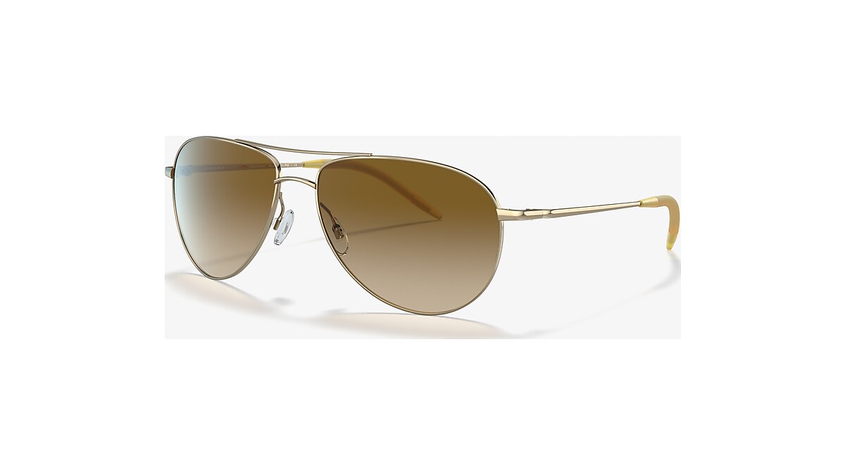 Oliver Peoples OV1002S Benedict 59 Clear Gradient Brown & Gold Sunglasses |  Sunglass Hut Australia