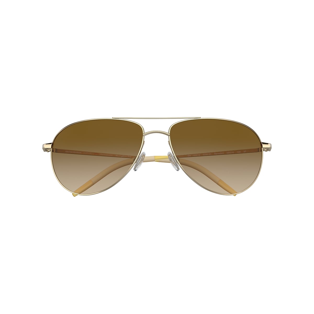 Oliver Peoples OV1002S Benedict 59 Clear Gradient Brown & Gold Sunglasses |  Sunglass Hut Australia