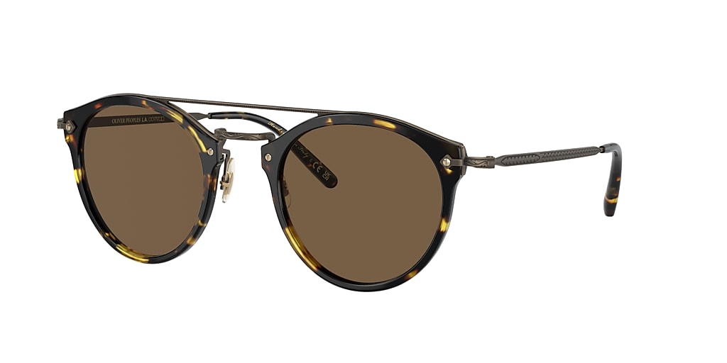 Oliver Peoples OV5349S Remick 50 Dark Brown & Vintage Dtb-Antique Gold ...