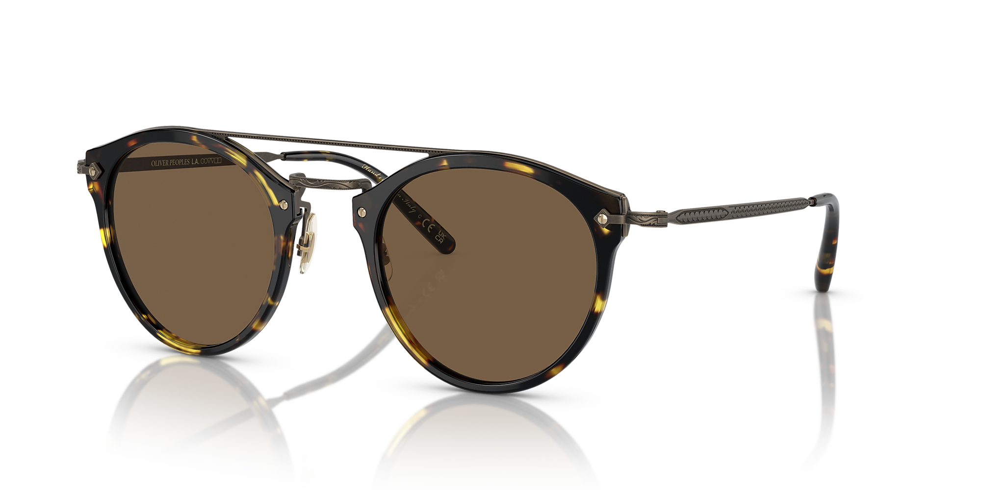 Oliver Peoples OV5349S Remick 50 Dark Brown & Vintage DTB-Antique Gold ...