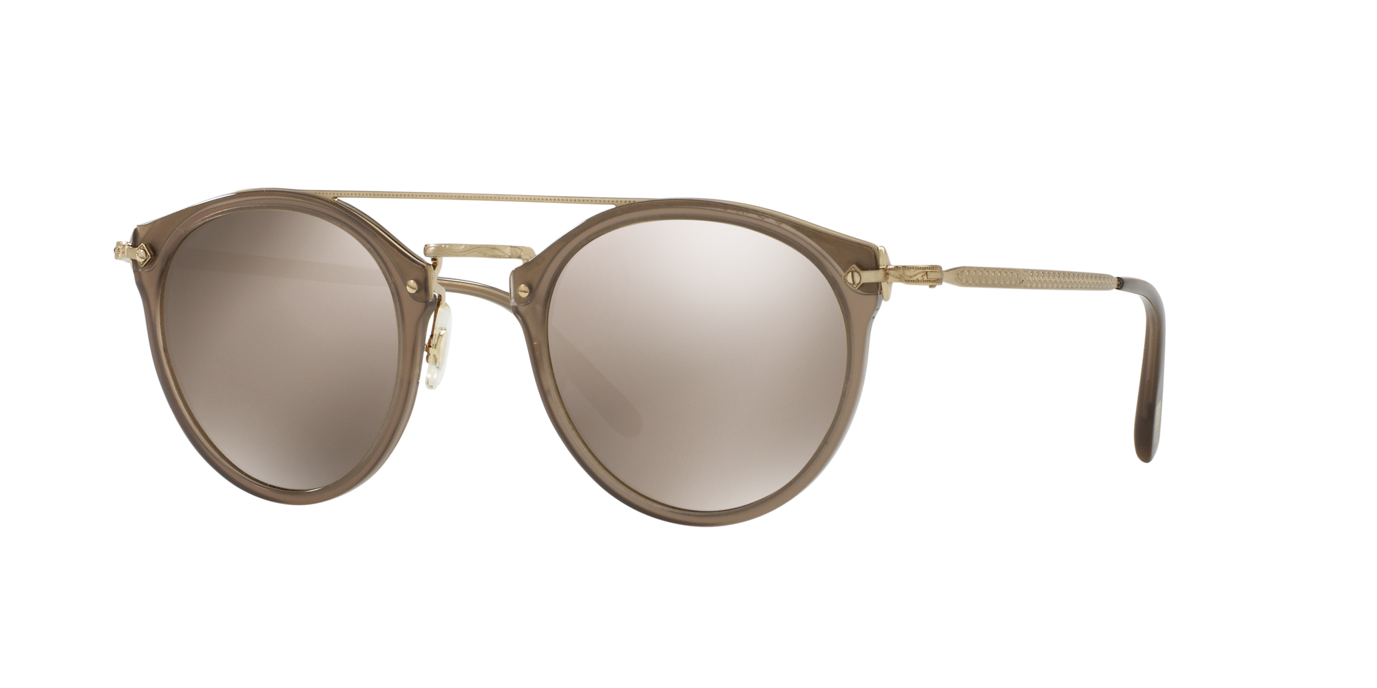 brown mirrored sunglasses