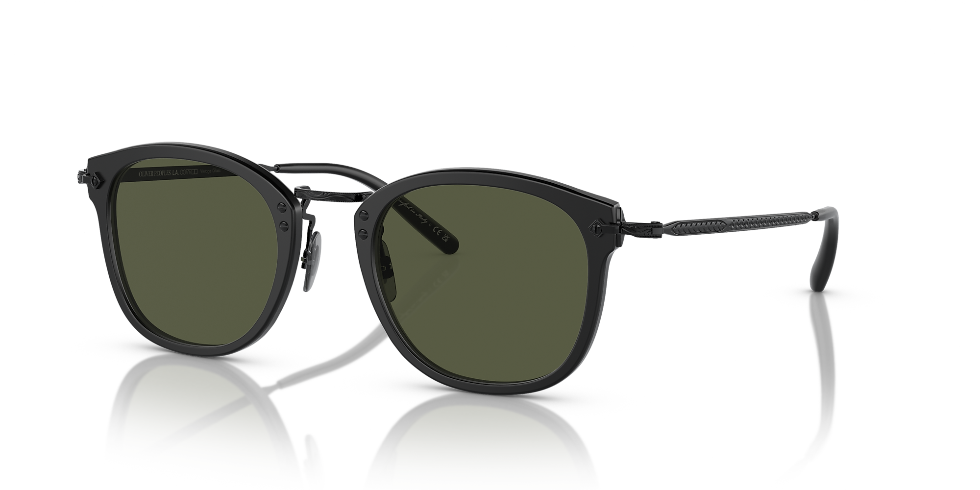 Oliver Peoples Ov5350s Op 506 Sun 49 Green And Semi Matte Black Matte Black Sunglasses Sunglass 