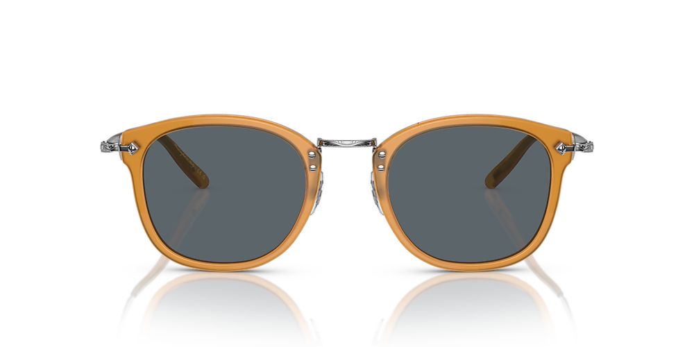 Oliver Peoples OV5350S OP-506 Sun 49 Blue & Amber-Silver Sunglasses |  Sunglass Hut USA