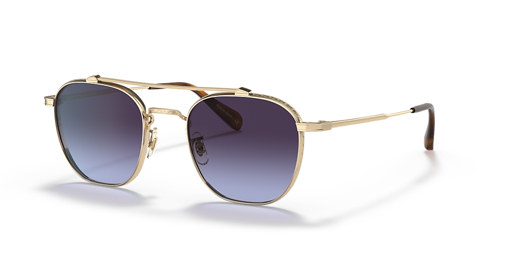 Oliver Peoples OV1294ST Mandeville 49 Dark Blue Gradient & Brushed Gold  Sunglasses | Sunglass Hut United Kingdom
