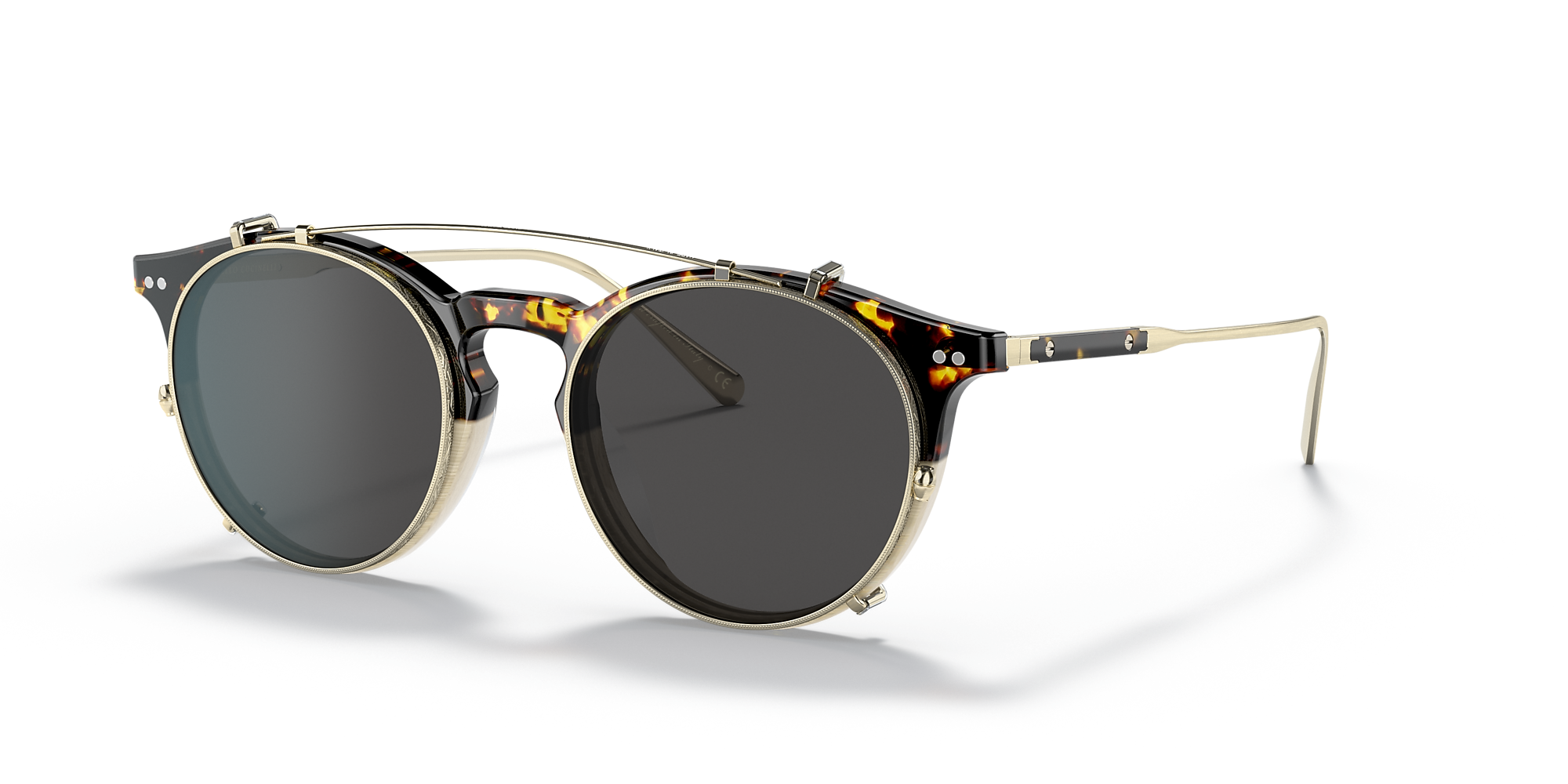 Oliver Peoples OV5483M Eduardo 48 Grey & DTB/Beige Silk/Brushed Gold ...