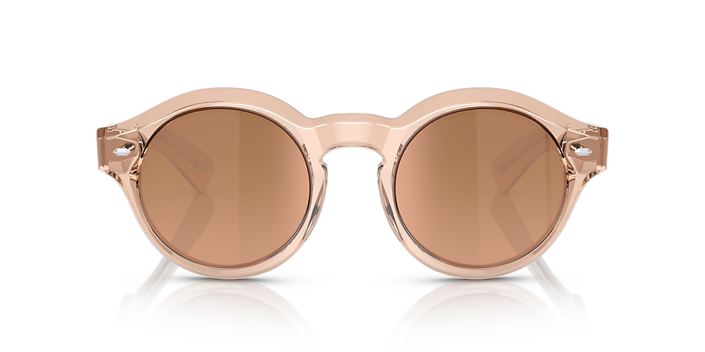 OLIVER PEOPLES OV5493SU Cassavet Blush - Femme Sunglasses, Rose Quartz  Gradient Mirror Lens