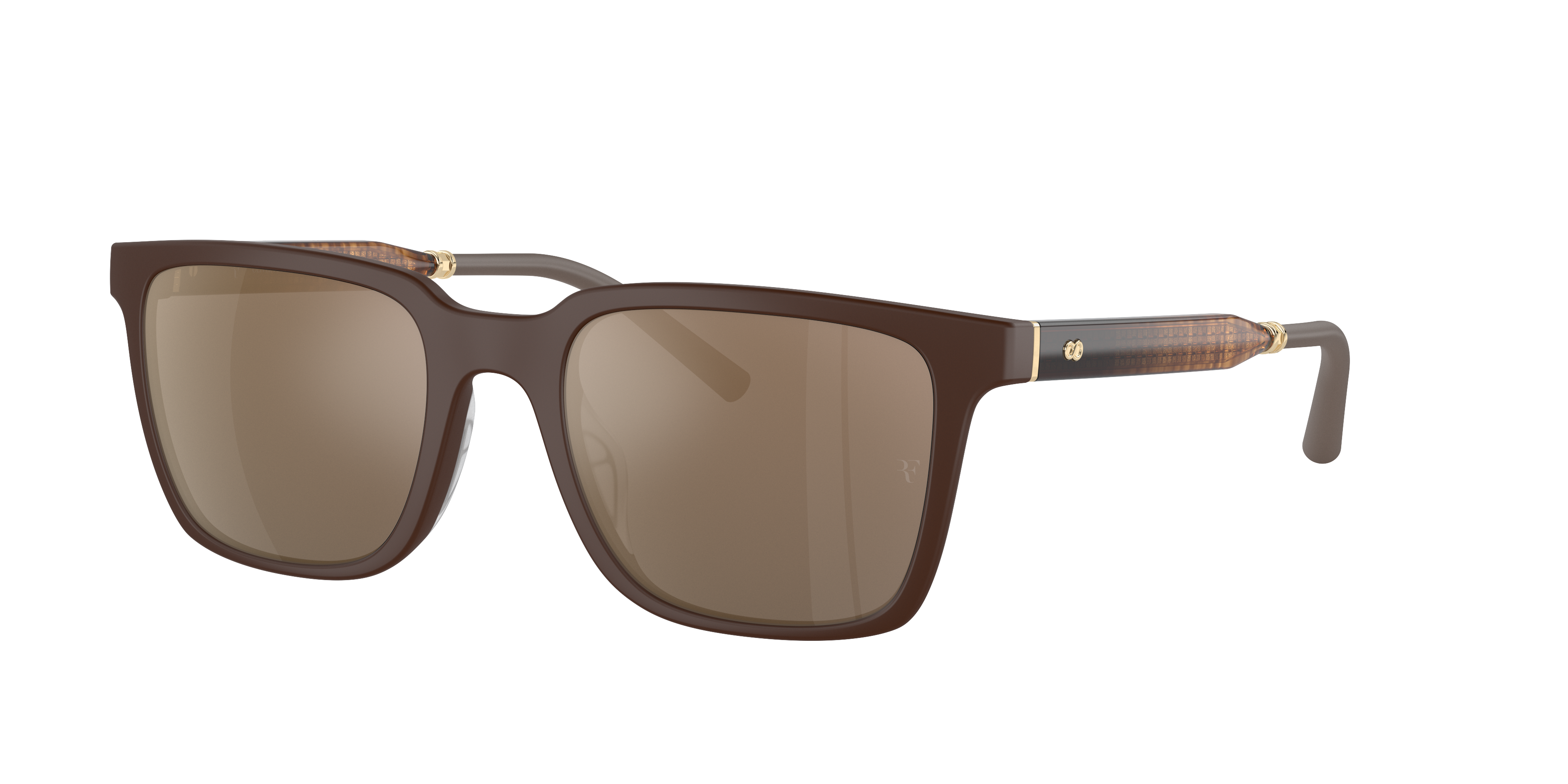 Shop Oliver Peoples Man Sunglass Ov5553su Mr. Federer In Desert Flash Mirror