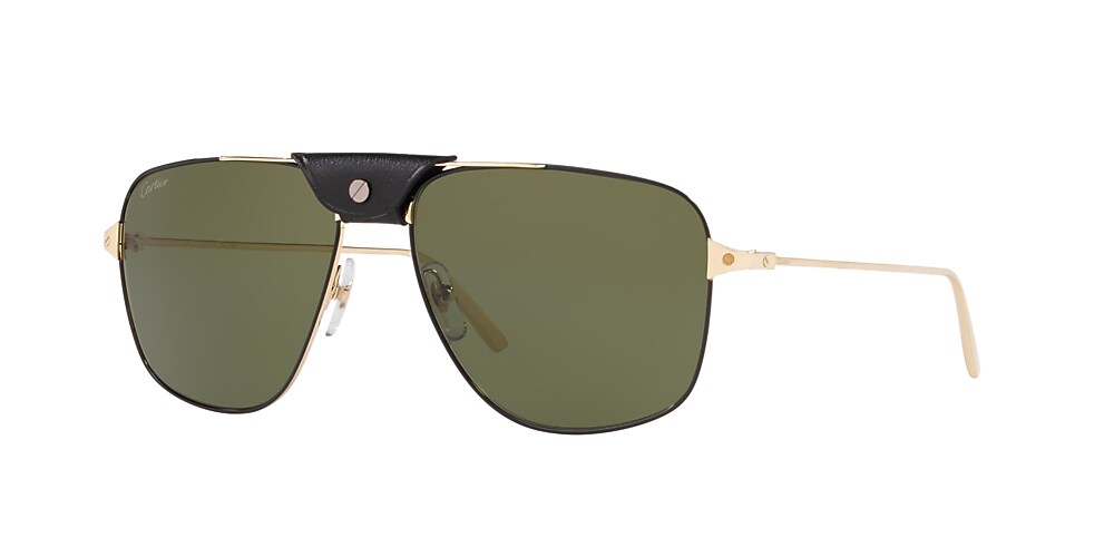 Cartier CT0037S 59 Green Gold Sunglasses Sunglass Hut New Zealand