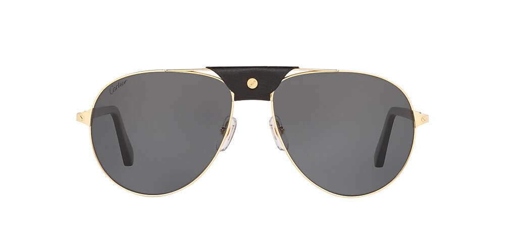 Cartier CT0096S 61 Grey Polar Gold Polarised Sunglasses