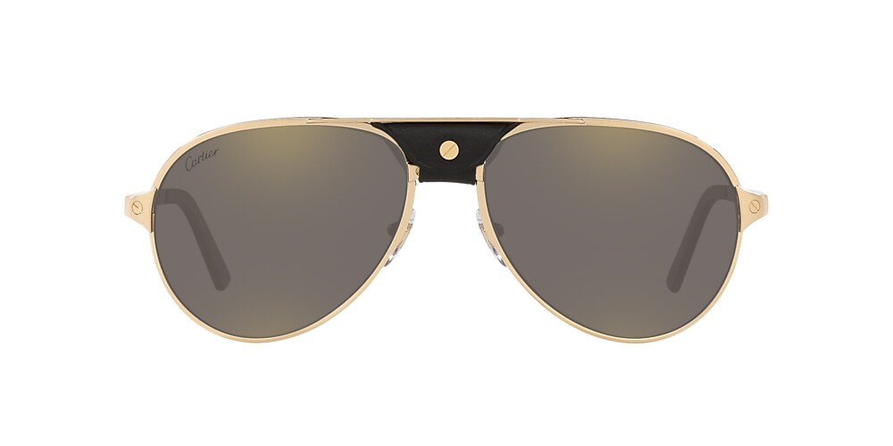 Cartier CT0034S 61 Grey Gold Polarised Sunglasses Sunglass Hut