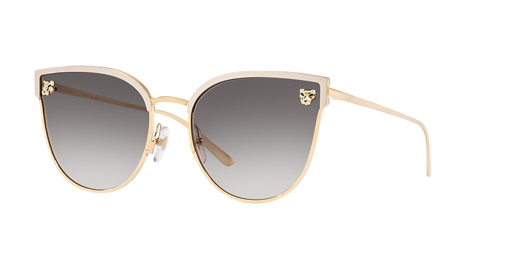 Cartier CT0198S 59 Grey Grad & Gold Shiny Sunglasses Sunglass Hut