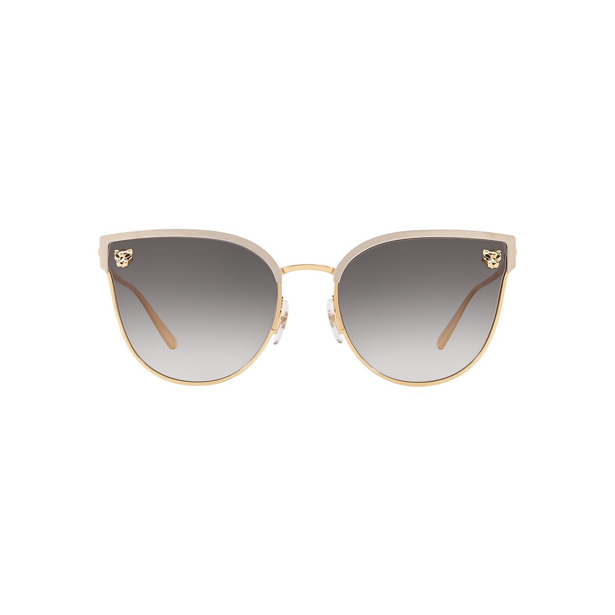 Cartier CT0198S 59 Grey Grad & Gold Shiny Sunglasses | Sunglass 