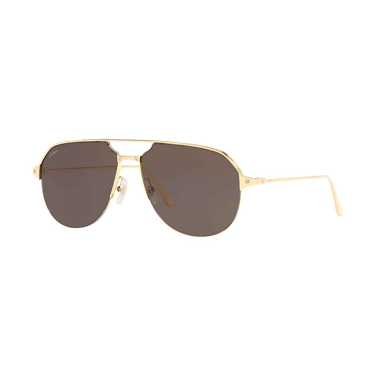 Cartier CT0229S 001 60 Brown Gold Sunglasses Sunglass Hut