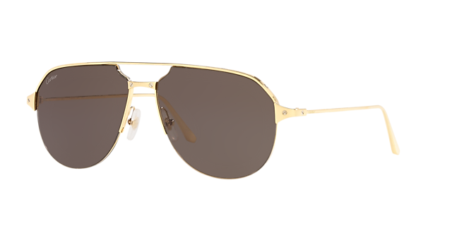 Cartier CT0229S 001 60 Brown Gold Sunglasses Sunglass Hut