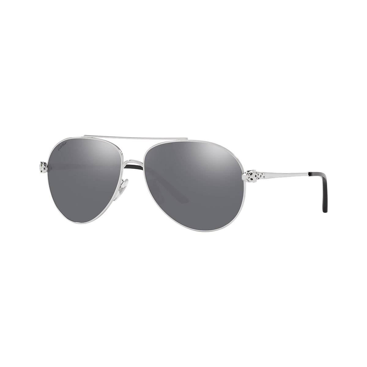 Cartier CT0233S 61 Grey Mirror Black Sunglasses Sunglass Hut