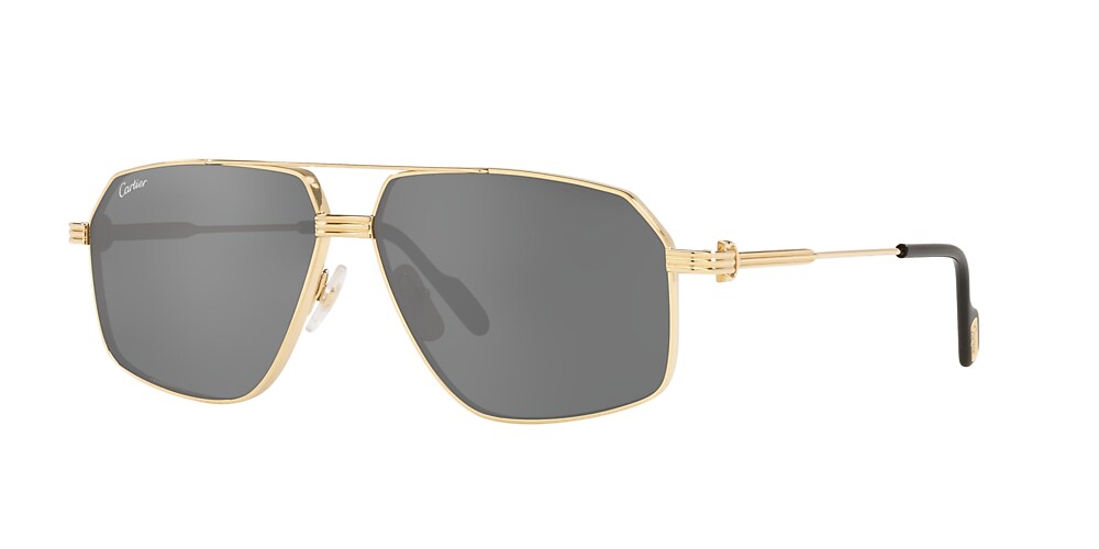 Cartier CT0270S 61 Grau und Gold Sonnenbrillen Sunglass Hut