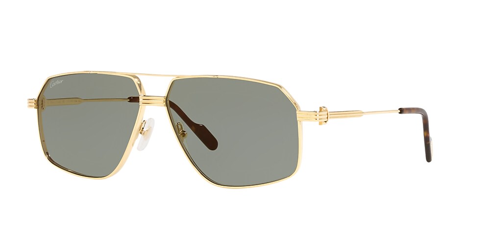 Cartier CT0270S 61 Green Gold Sunglasses Sunglass Hut United