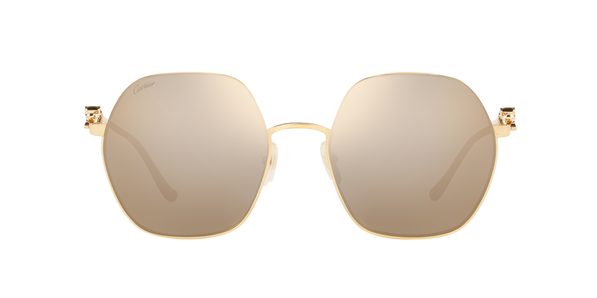 Cartier CT0268S 60 Grey & Gold Sunglasses | Sunglass Hut Australia