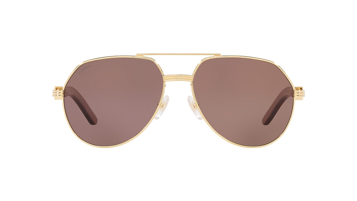 Cartier CT0272S 60 Brown Gold Sunglasses Sunglass Hut