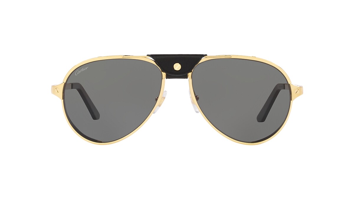 Cartier CT0296S 61 Grey Gold Polarised Sunglasses Sunglass Hut