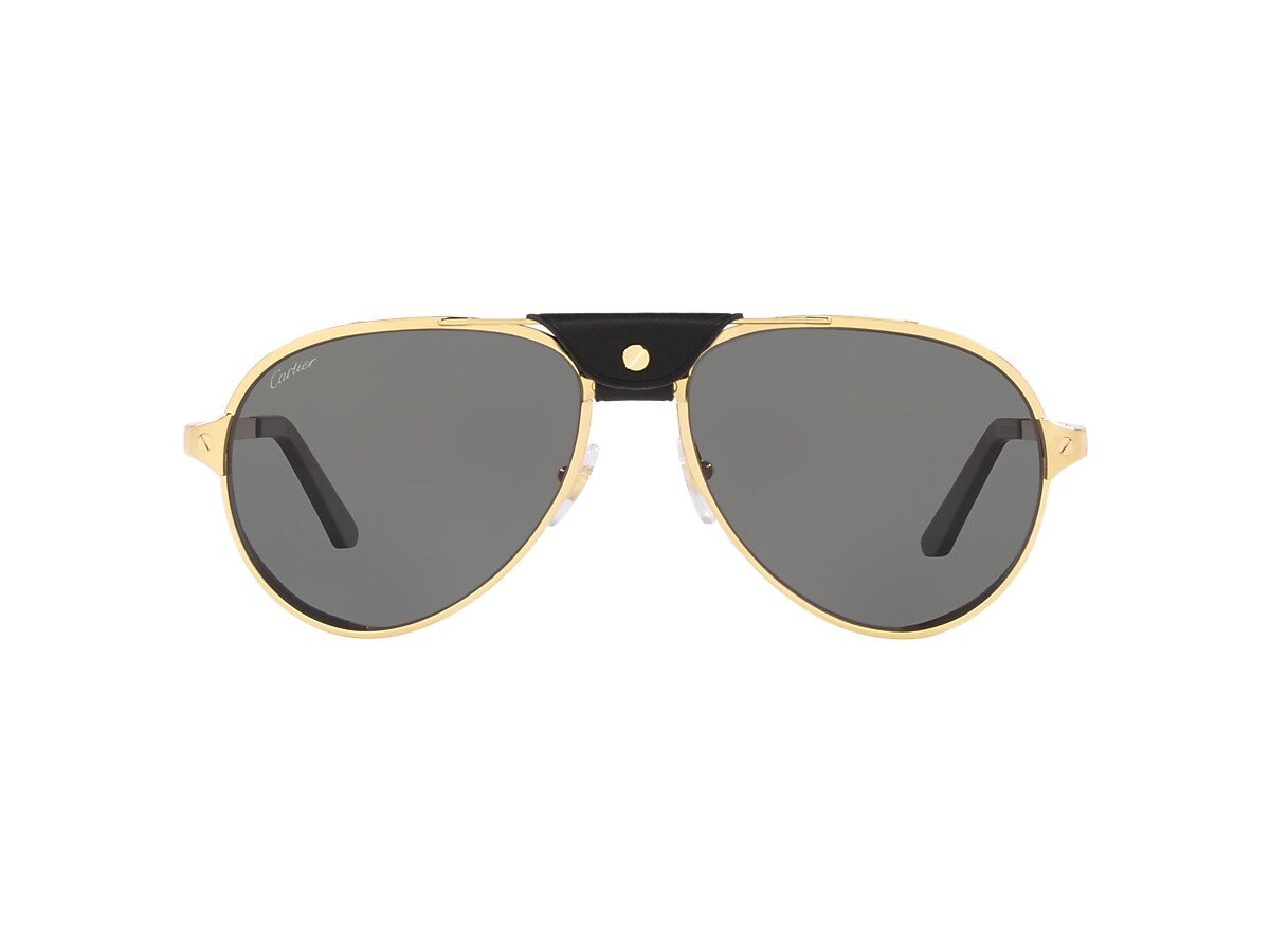 Cartier CT0296S 61 Grey Gold Polarised Sunglasses Sunglass