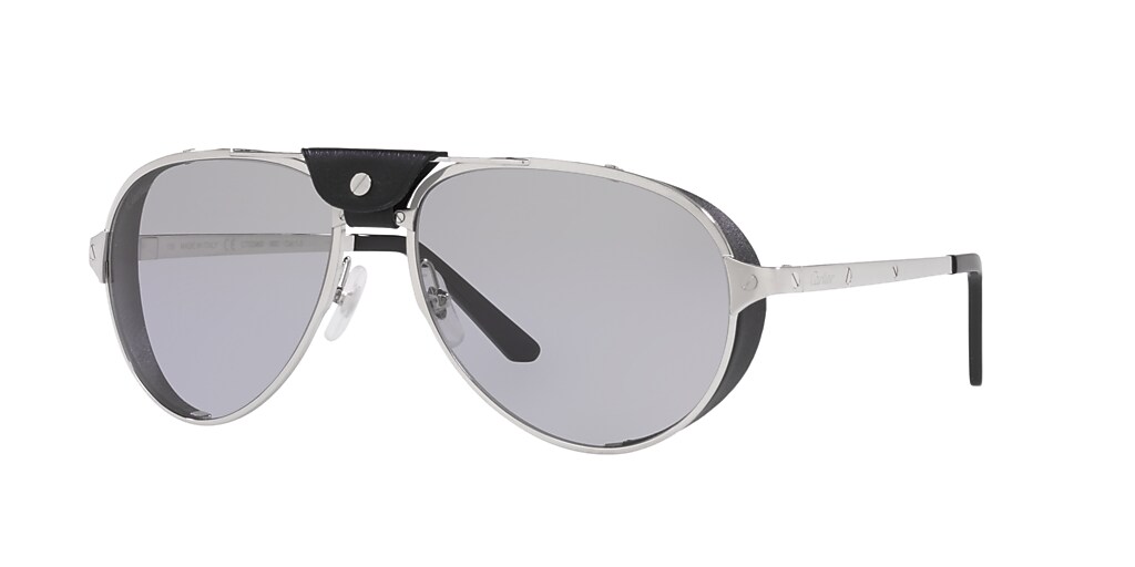 Cartier CT0296S 61 Grey & Silver Sunglasses Sunglass Hut Australia