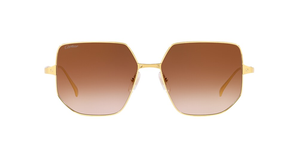 Cartier CT0327S 58 Gold Gold Sunglasses Sunglass Hut United