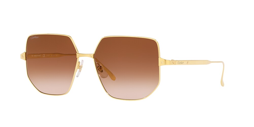 Cartier CT0327S 58 Gold Gold Sunglasses Sunglass Hut Australia