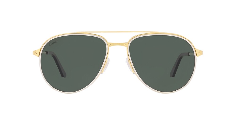 Cartier CT0325S 59 Gold Gold Polarised Sunglasses Sunglass Hut