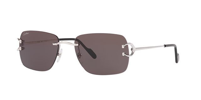 Cartier CT0330S 59 Silver Silver Sunglasses Sunglass Hut