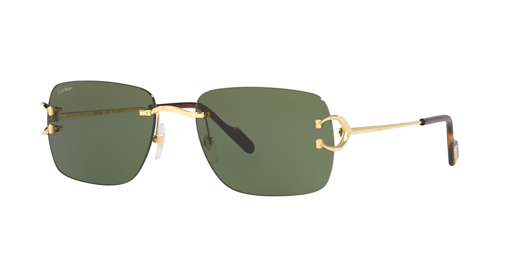 Cartier CT0330S 59 Gold & Gold Sunglasses Sunglass Hut Australia