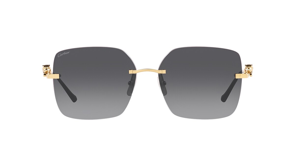 cartier black and gold sunglasses