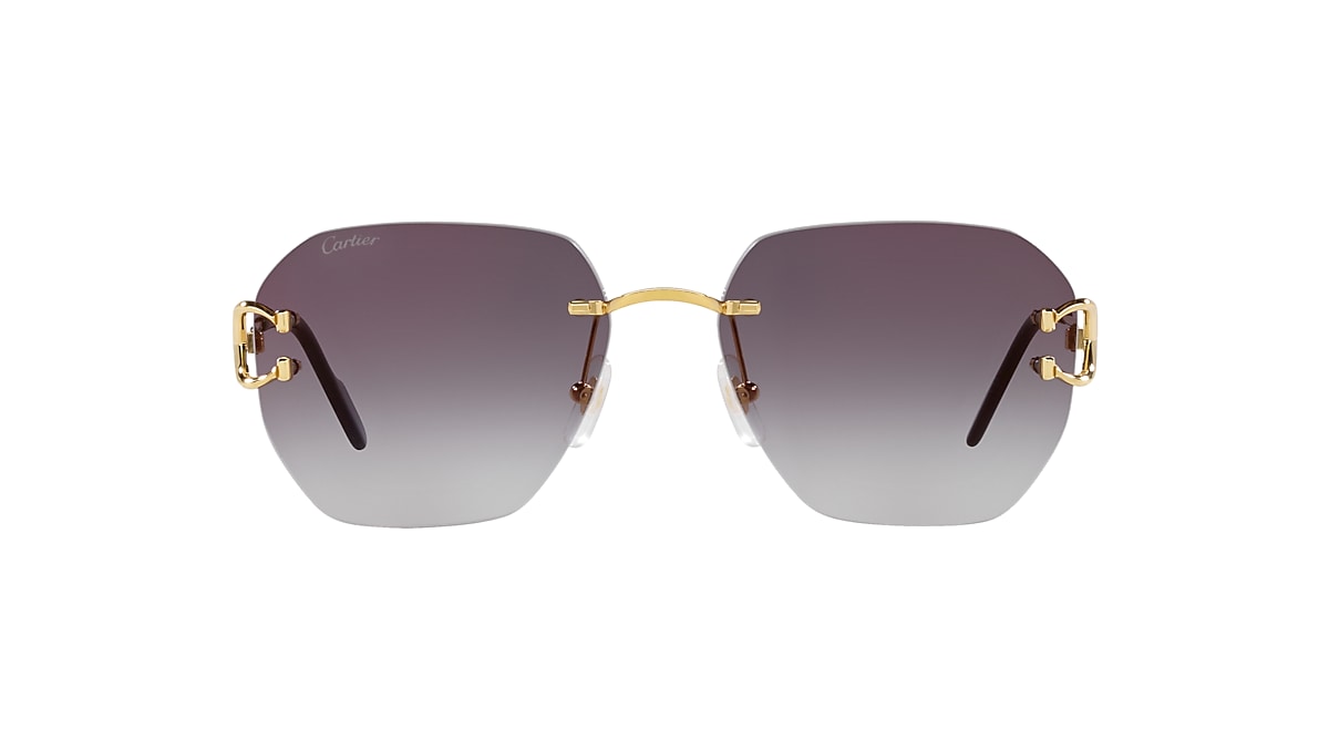 Cartier CT0394S 58 Grey Gold Sunglasses Sunglass Hut Australia