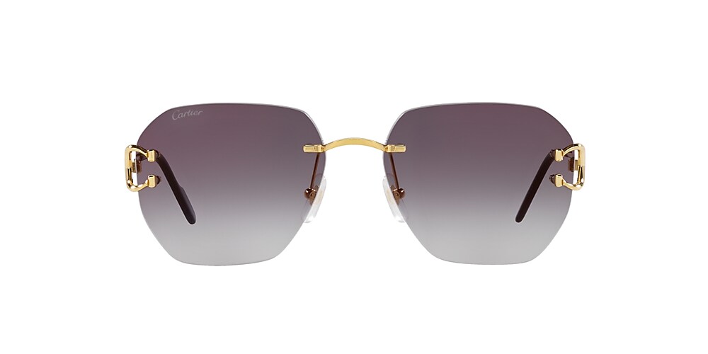 Cartier CT0394S 58 Grey Gold Sunglasses Sunglass Hut New Zealand