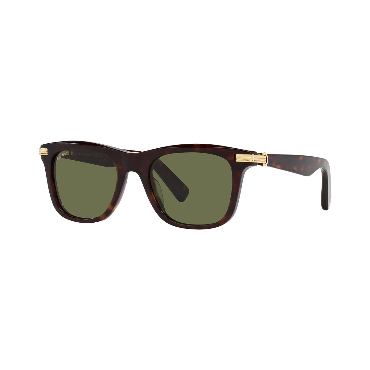 Cartier CT0396S 53 Green Tortoise Sunglasses Sunglass Hut