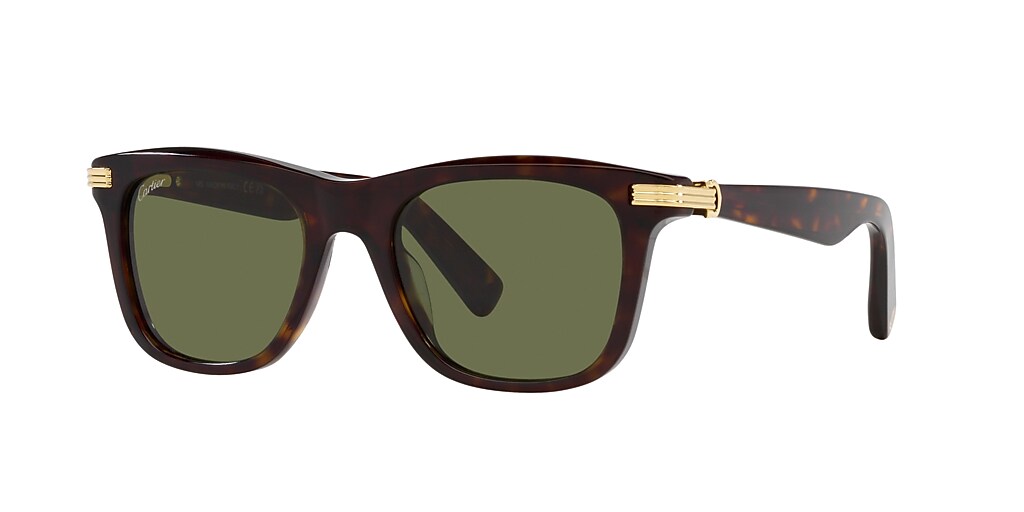 Cartier CT0396S 53 Green & Tortoise Sunglasses | Sunglass Hut United ...