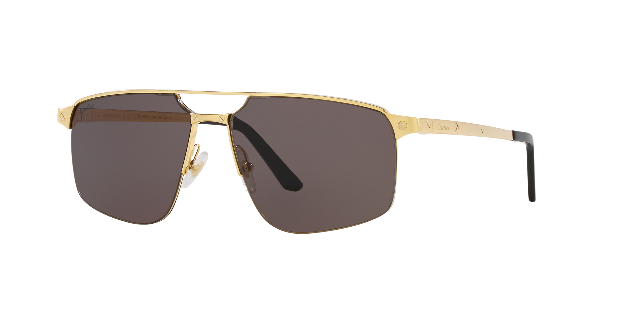 Shop Cartier Man Sunglass Ct0385s In Grau