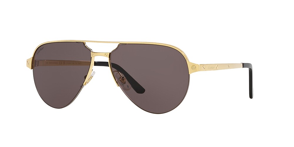 Cartier CT0386S 60 Grey Gold Sunglasses Sunglass Hut New Zealand