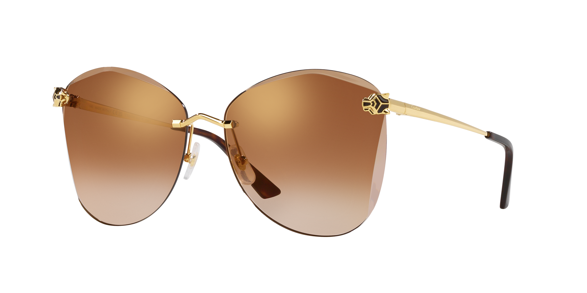 Bvlgari BV6144KB 55 Violet Internal Mirror Silver & Pink Gold Plated  Sunglasses | Sunglass Hut USA