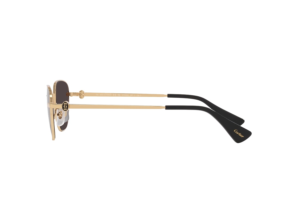 CARTIER キャットアイフレムサンクラス CT0469S 001 Cartier CT0469S S (53 - 19) with Grey lenses and Gold frame