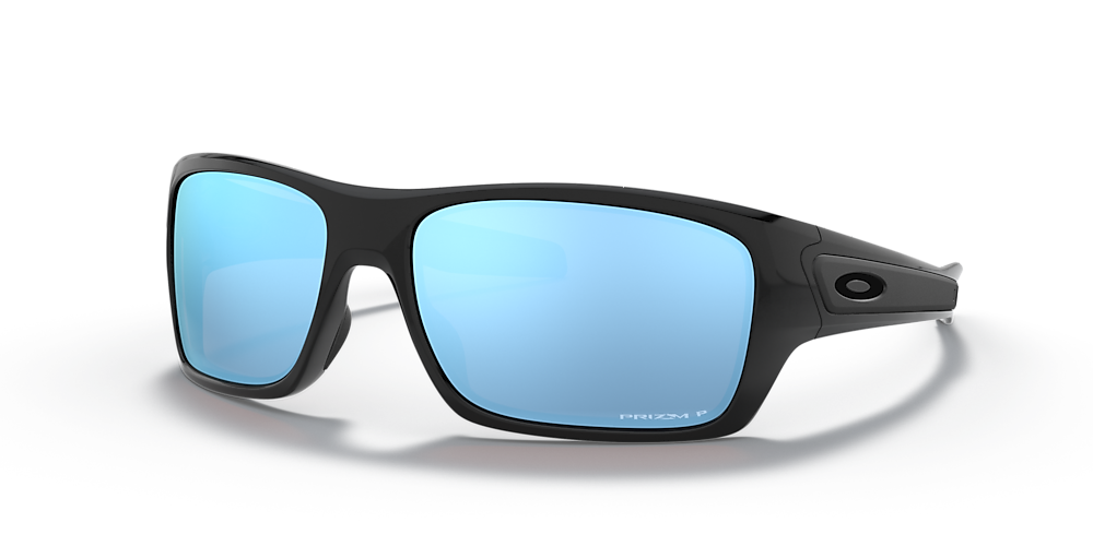 Oakley OO9263 Turbine 65 Prizm Deep Water Polarized & Polished Black  Polarized Sunglasses | Sunglass Hut USA