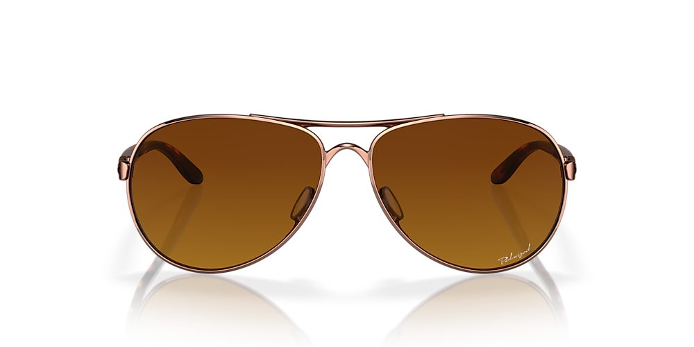 Oakley OO4079 Feedback 59 Brown Gradient Polarized & Rose Gold Polarized  Sunglasses | Sunglass Hut USA