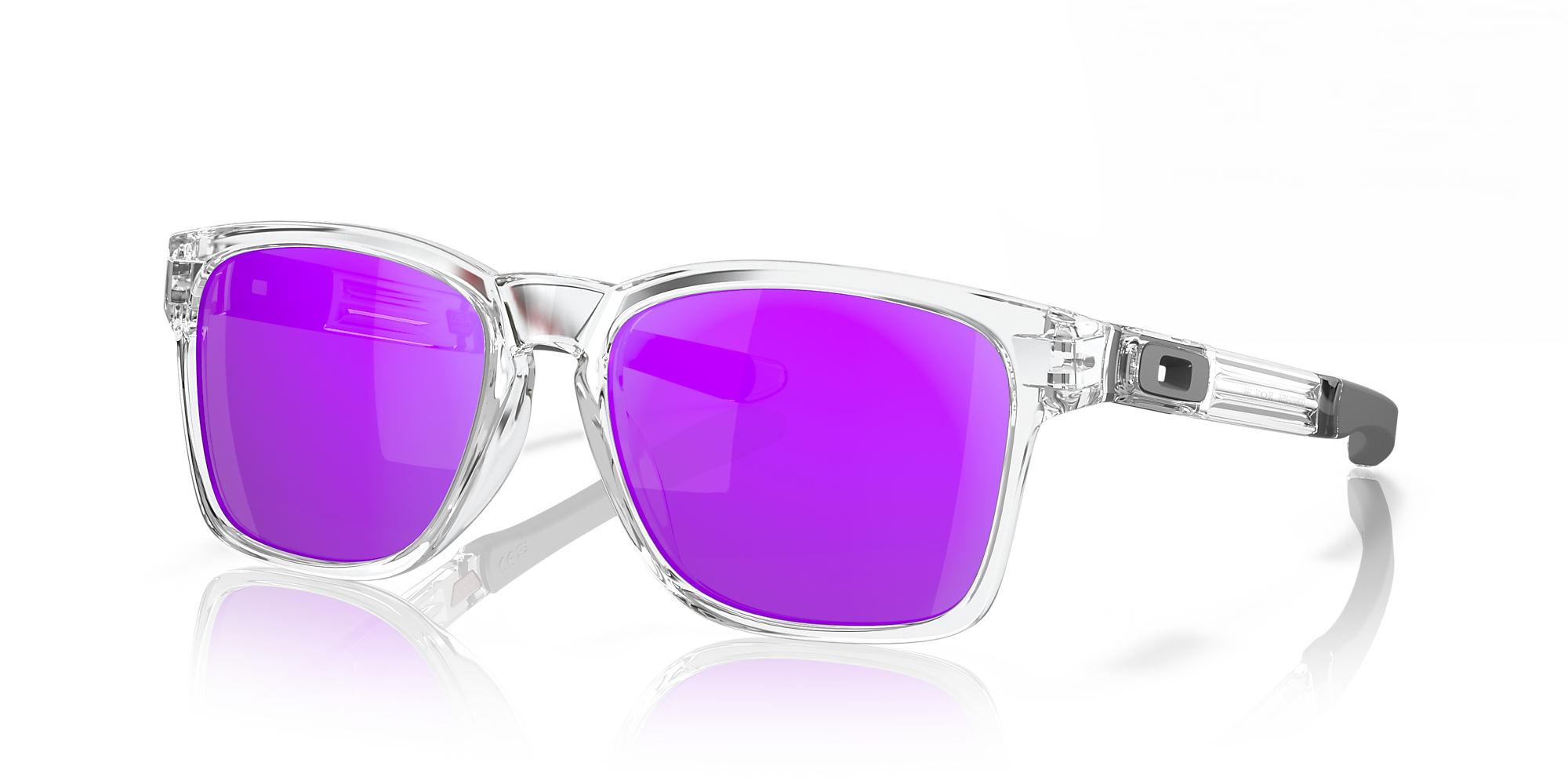 Oakley Oo9272 Catalyst® Low Bridge Fit 56 Violet Iridium And Polished Clear Sunglasses 