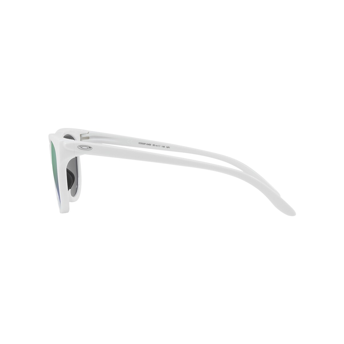 Oakley OO9357 Hold Out 55 Jade Iridium & Polished White Sunglasses