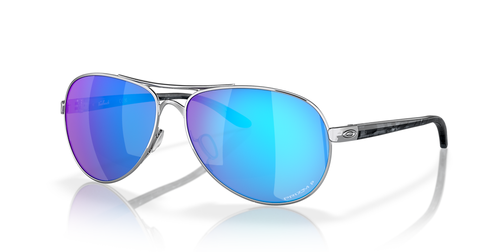 Oakley OO4079 Feedback 59 Prizm Sapphire Polarized & Polished Chrome  Polarized Sunglasses | Sunglass Hut USA